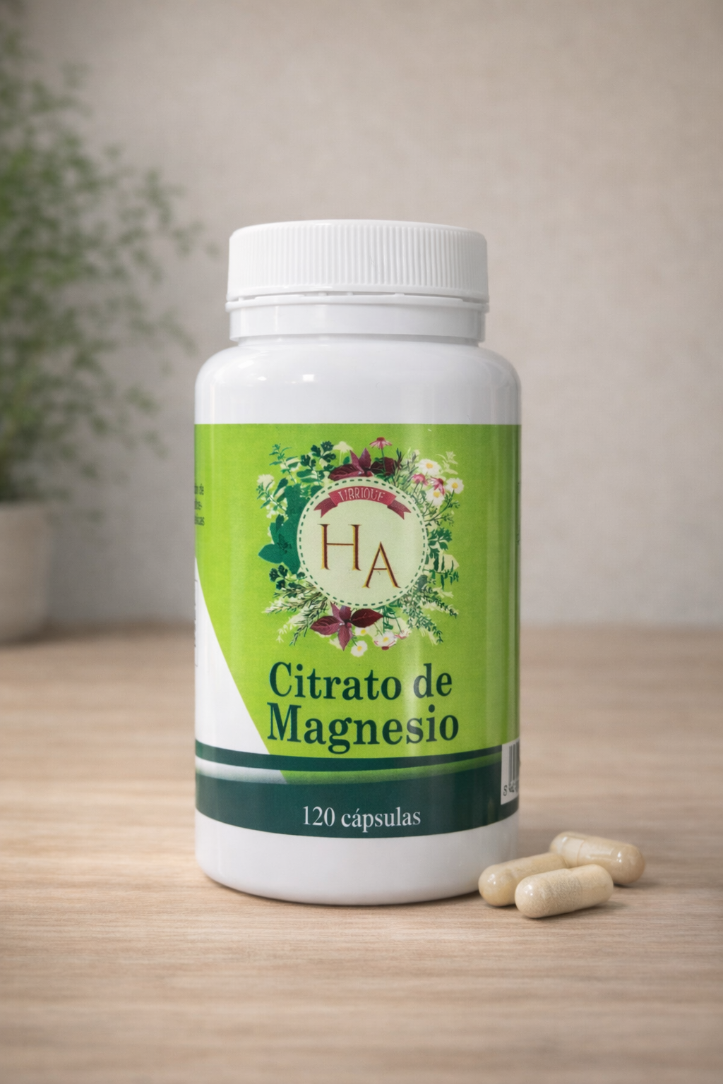 Citrato de Magnesio - 120 cápsulas