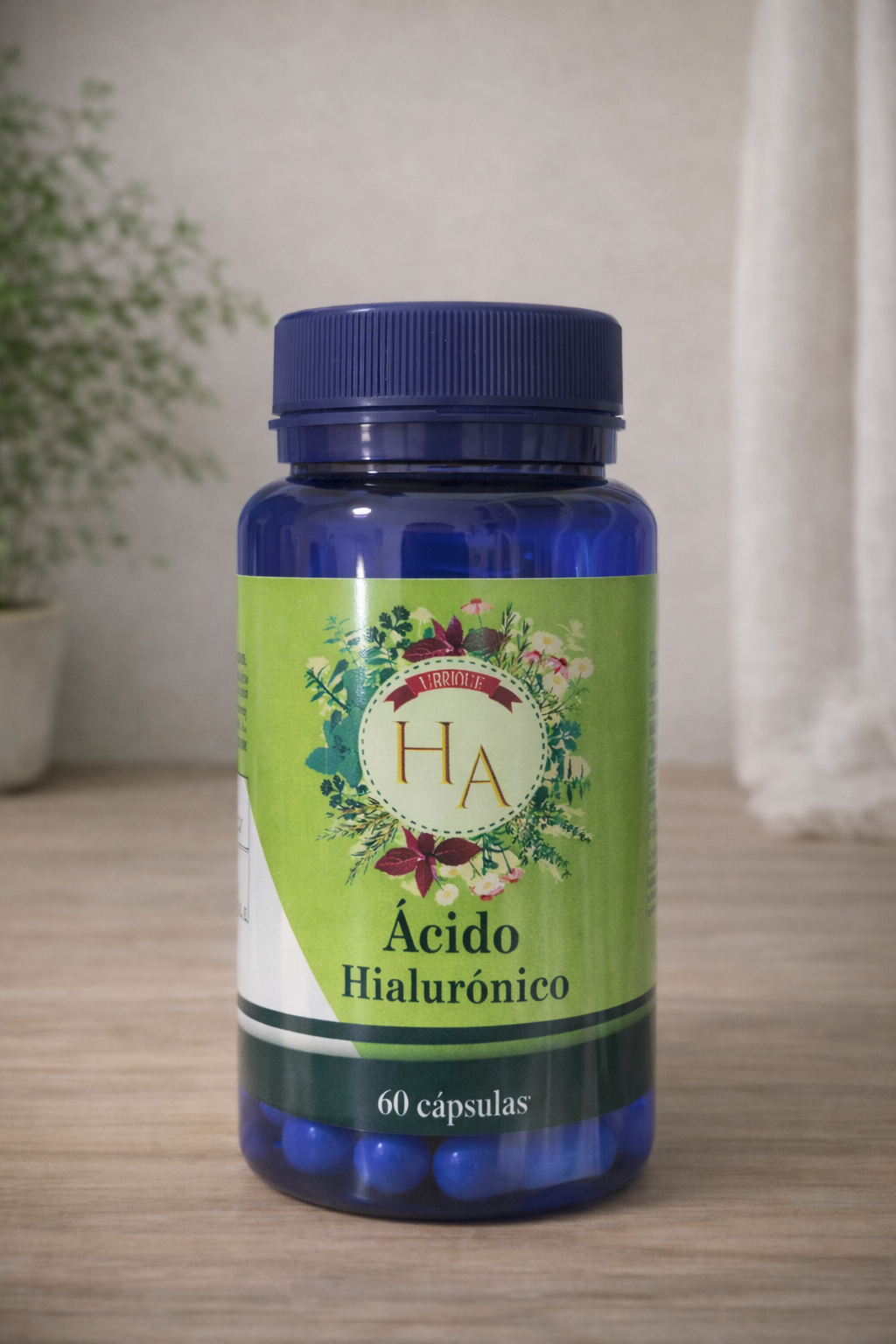 Colágeno hidrolizado con ácido hialurónico y vitamina C 60 cápsulas